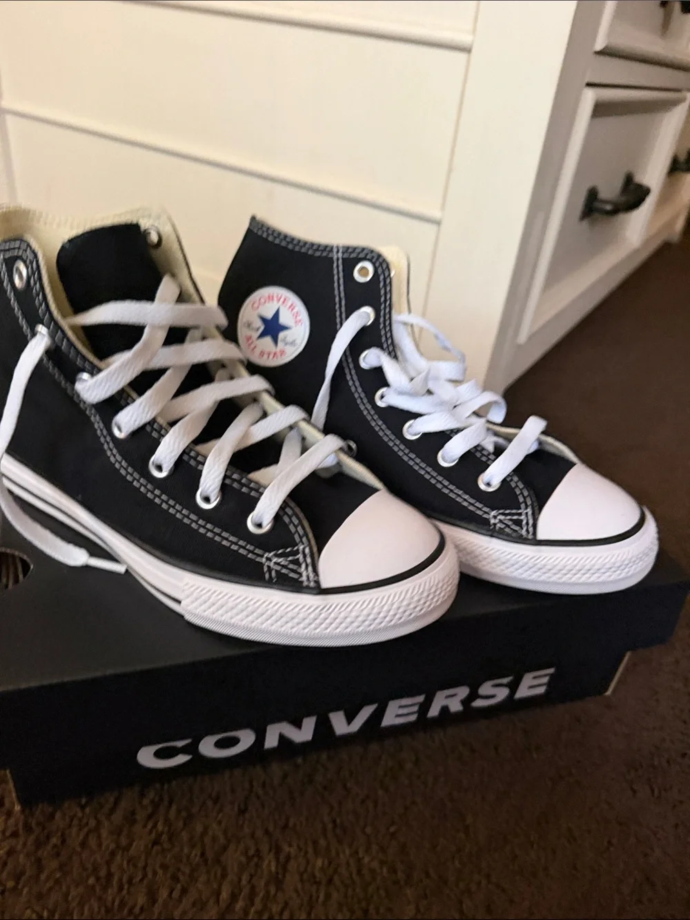 Converse Black & White Kids High Top Sneakers